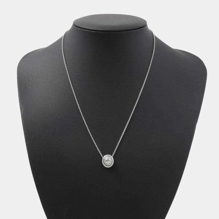 Pre Owned Graff Oval Cut Twin Constellation Diamond 18K White Gold Necklace