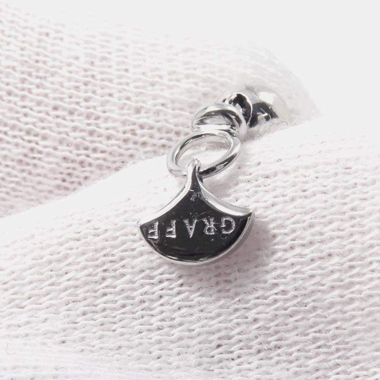 Pre Owned Graff Tilda's Bow Pave 18K White Gold Diamond Pendant Necklace