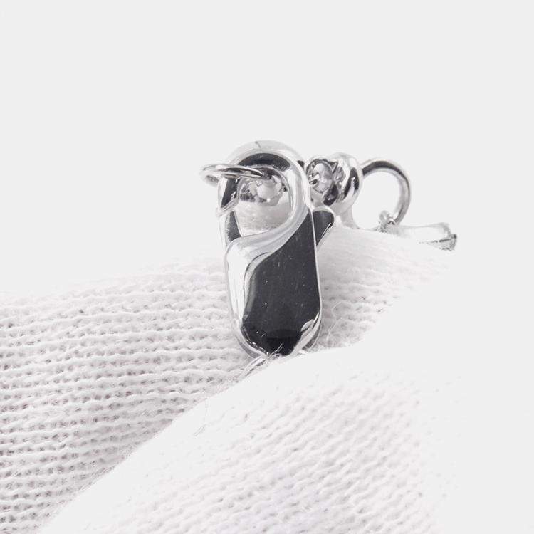 Pre Owned Graff Tilda's Bow Pave 18K White Gold Diamond Pendant Necklace