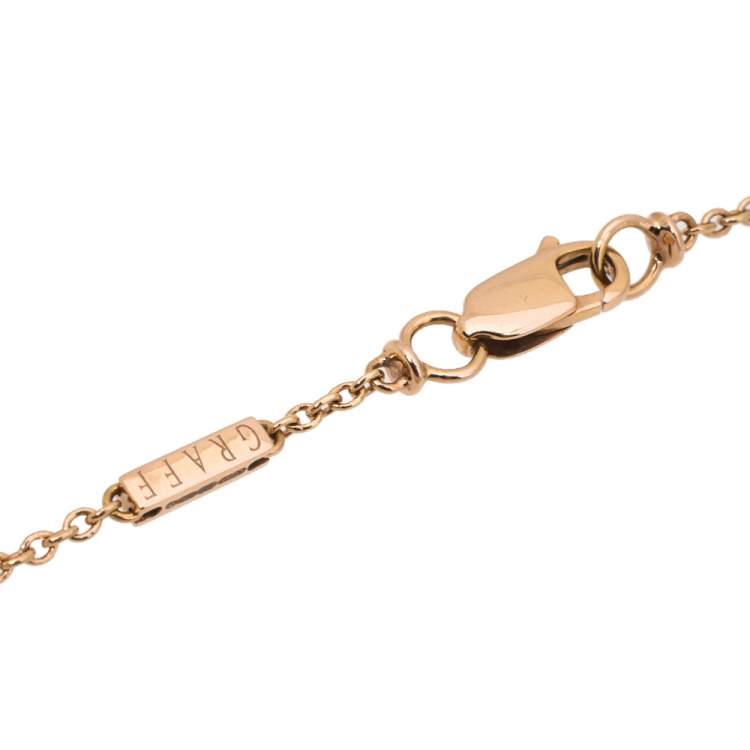 Pre Owned Graff Diamond Spiral Pavé 18K Rose Gold Pendant Necklace