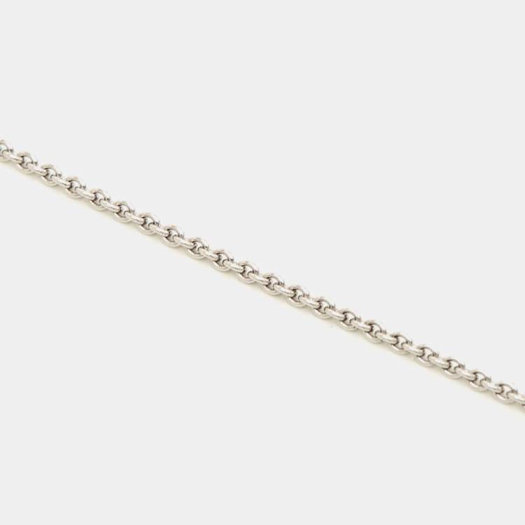 Pre Owned Graff Multi Butterfly Silhouette Diamond 18k White Gold Pendant Necklace