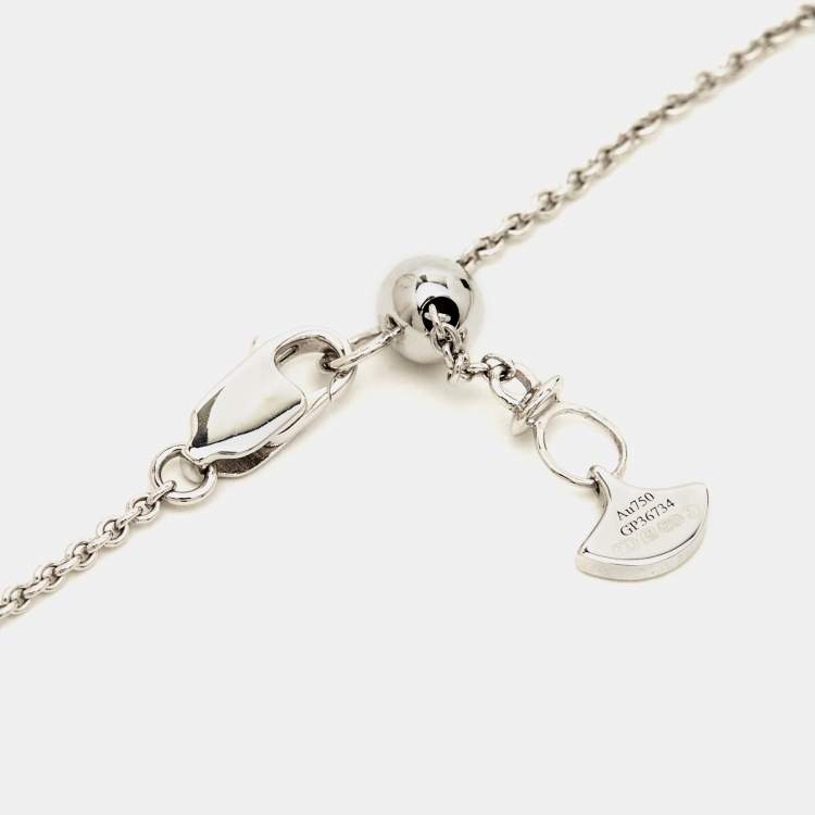 Pre Owned Graff Multi Butterfly Silhouette Diamond 18k White Gold Pendant Necklace