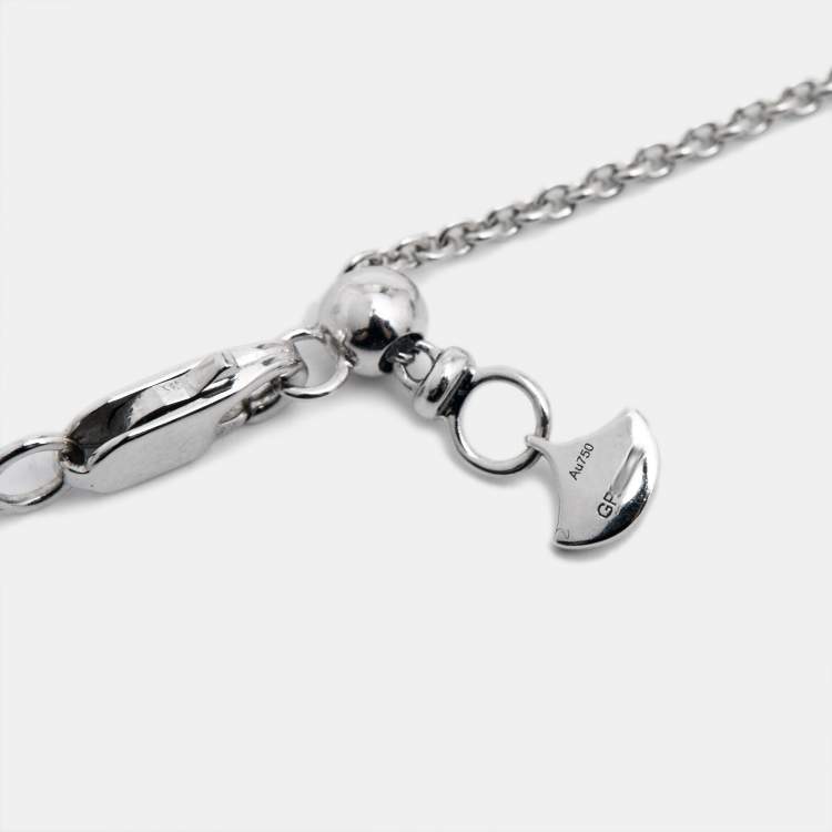 Pre Owned Graff Pavé Butterfly Diamond 18K White Gold Pendant Necklace