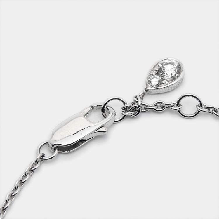 Pre Owned Graff Butterfly Silhouette Diamonds 18k White Gold Bracelet