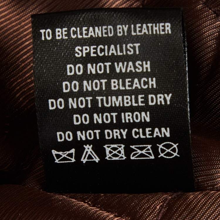 Pre Owned Grlfrnd Brown Leather Cropped Jacket XXS