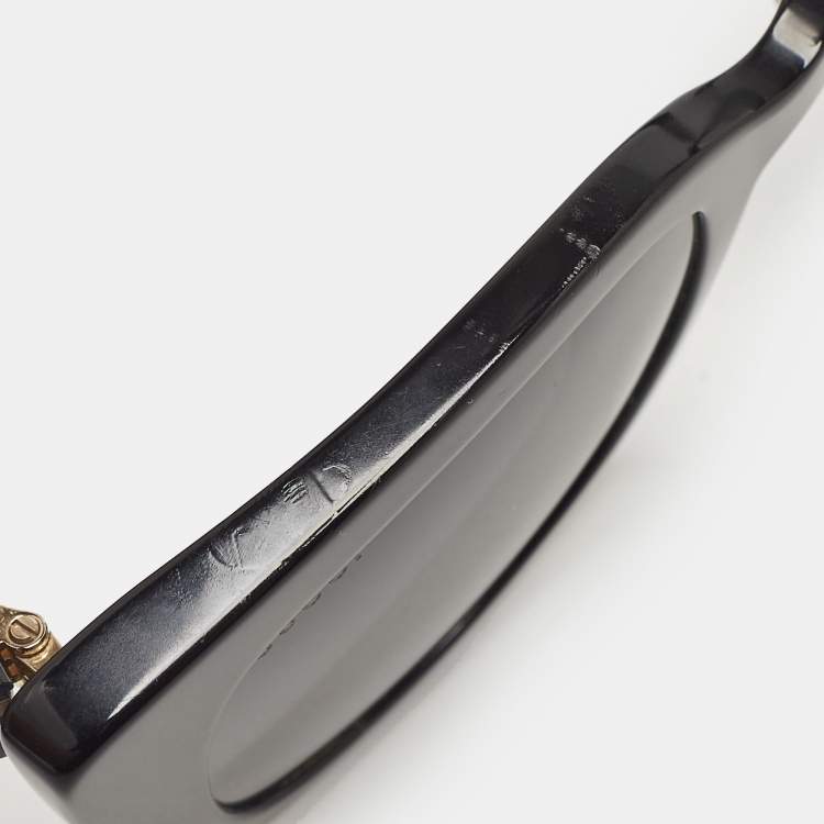 Pre Owned Gucci Black Gradient GG0163S Interlocking G Cat Eye Sunglasses
