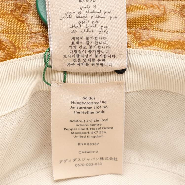 Pre Owned Gucci x Adidas Beige/Brown GG Crystal Canvas Bucket Hat 