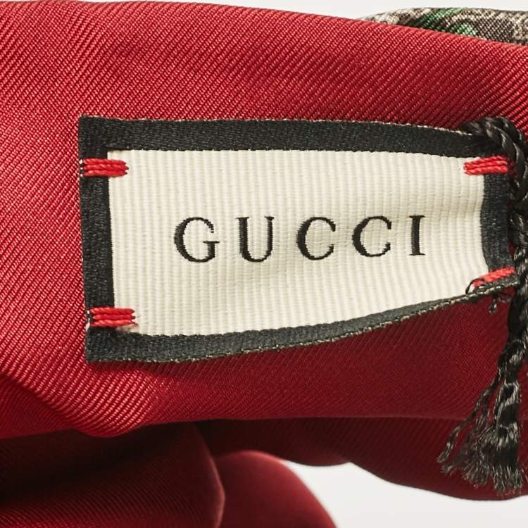 Pre Owned  Gucci Multicolor Flora Print Silk Headband M