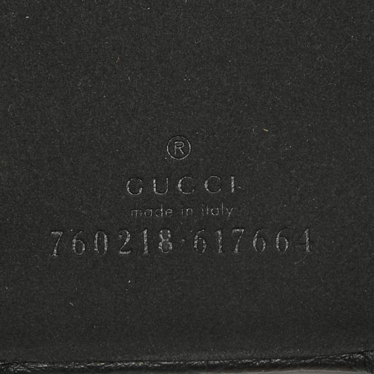 Pre Owned Gucci Black Jumbo GG Leather iPhone 15 Cover