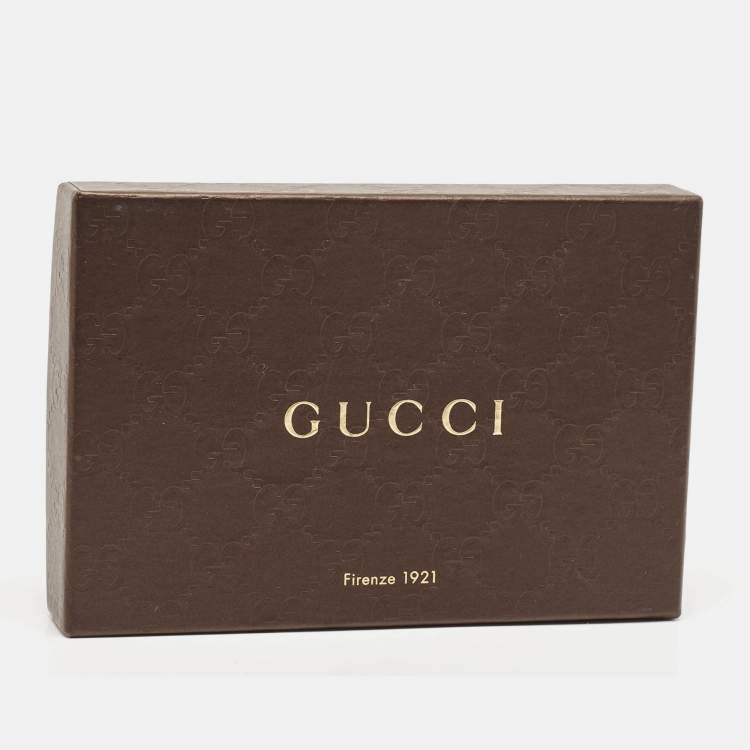 Pre Owned Gucci Red Lady Bag Print Leather Luggage Tag
