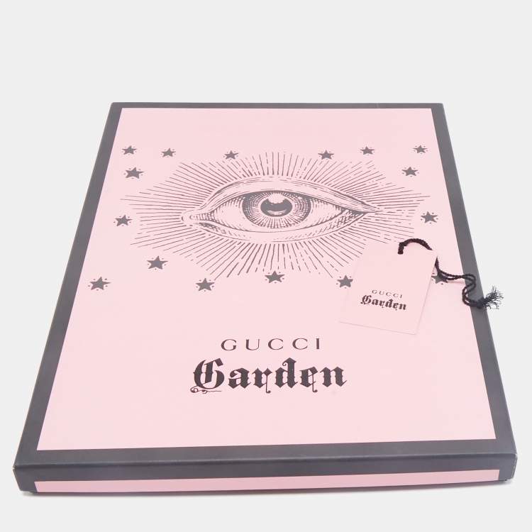 Pre Owned وشاح غوتشي مربع حرير مطبوع نجوم وردي غاردن