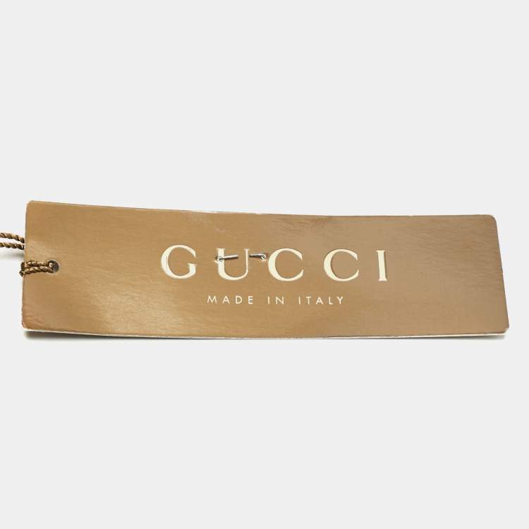 Pre Owned Gucci Beige GG Canvas Star Studded Military Cap S