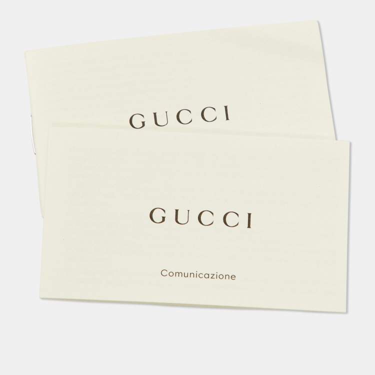 Pre Owned Gucci Navy Blue Printed Silk Scarf/Pocket Square