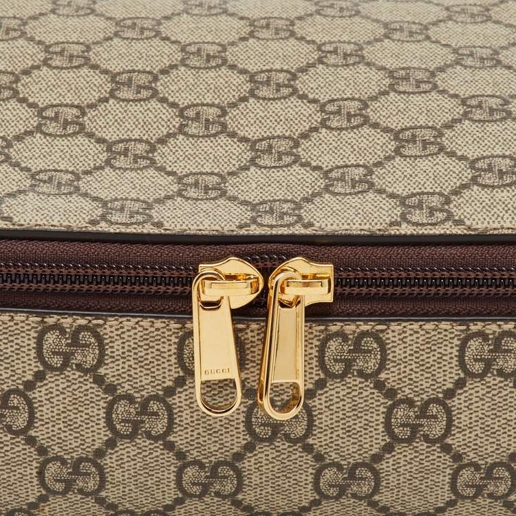 Pre Owned Gucci Beige/Brown GG Supreme Canvas Mini Packing Cube