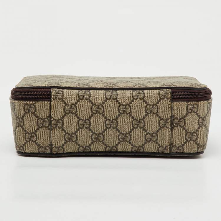Pre Owned Gucci Beige/Brown GG Supreme Canvas Mini Packing Cube