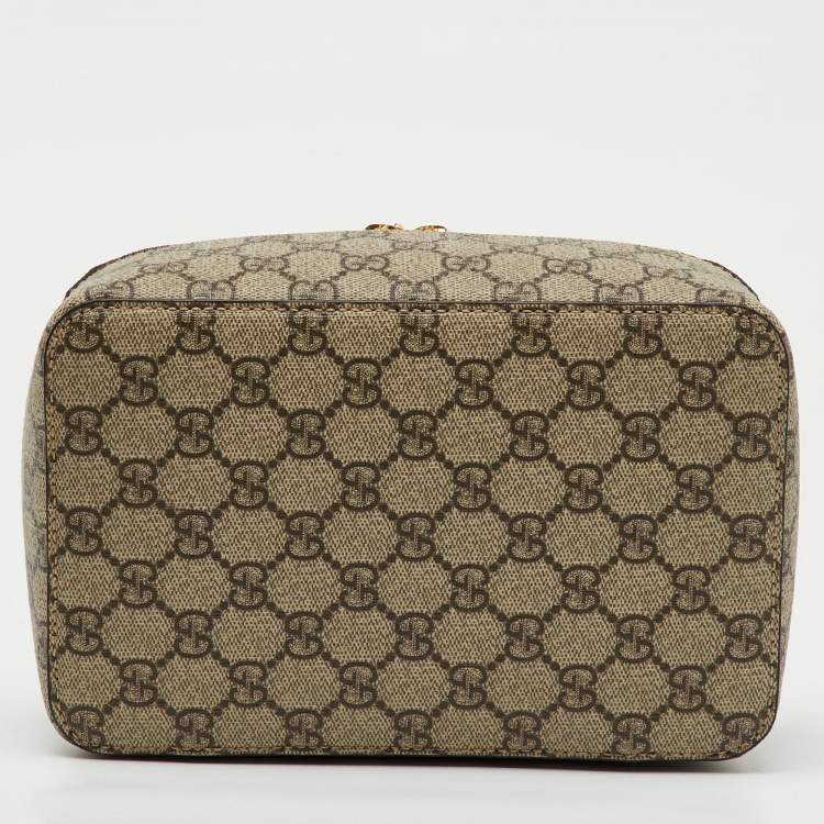 Pre Owned Gucci Beige/Brown GG Supreme Canvas Mini Packing Cube