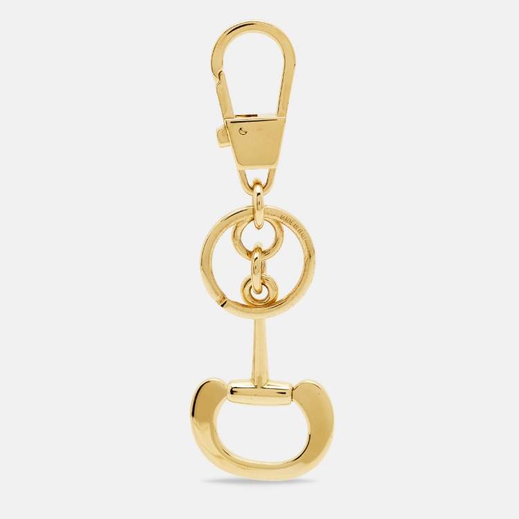 Pre Owned Gucci Horsebit Gold Tone Keychain