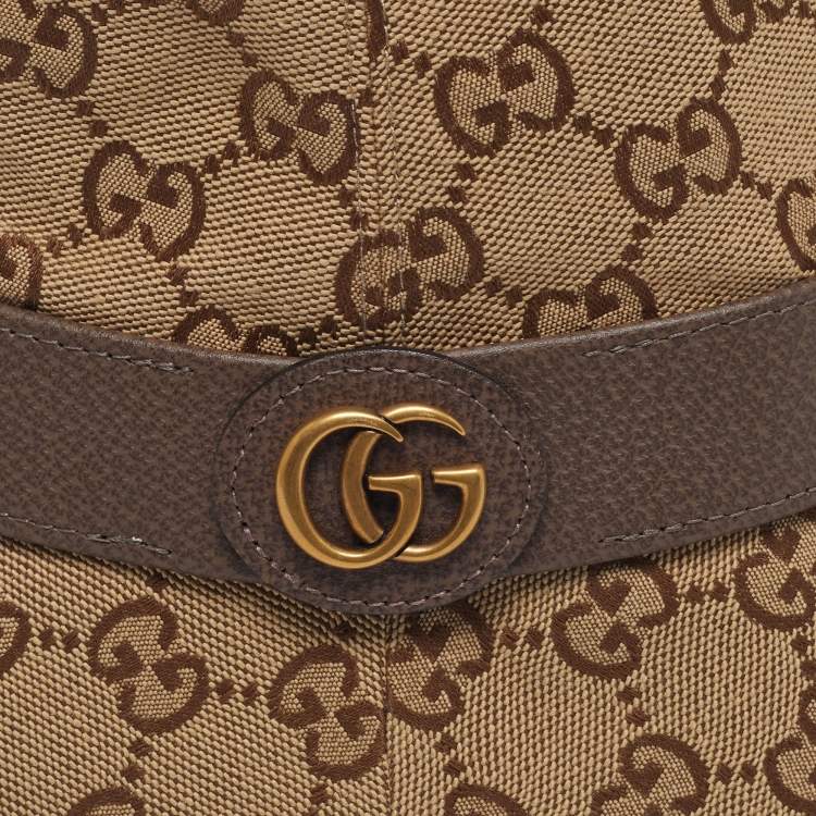Pre Owned Gucci Beige/Brown GG Monogram Canvas Bucket Hat