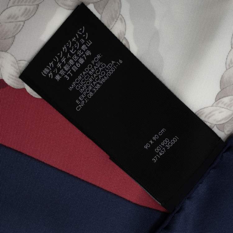 مملوكة مسبقًا Gucci Multicolor Nautical Ropes Silk Square Scarf