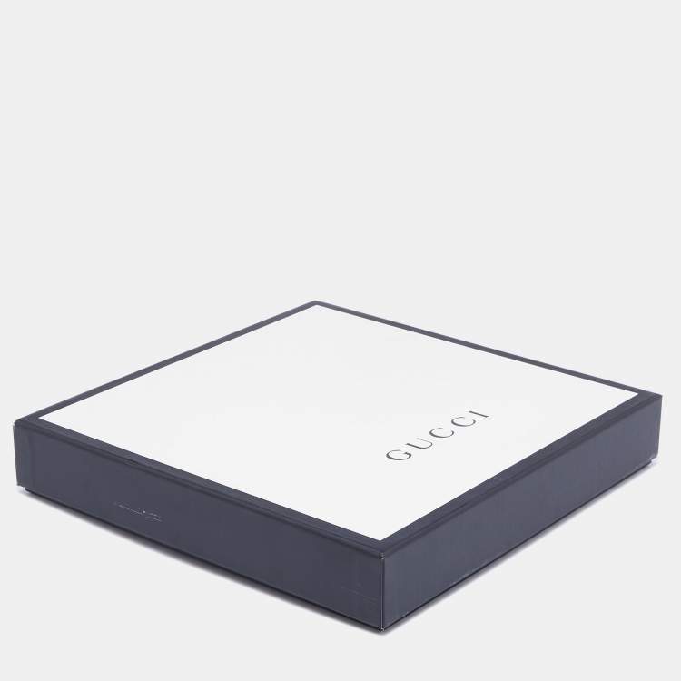 Pre Owned Gucci Red & Blue Heart and Star Printed Modal & Silk Square Scarf