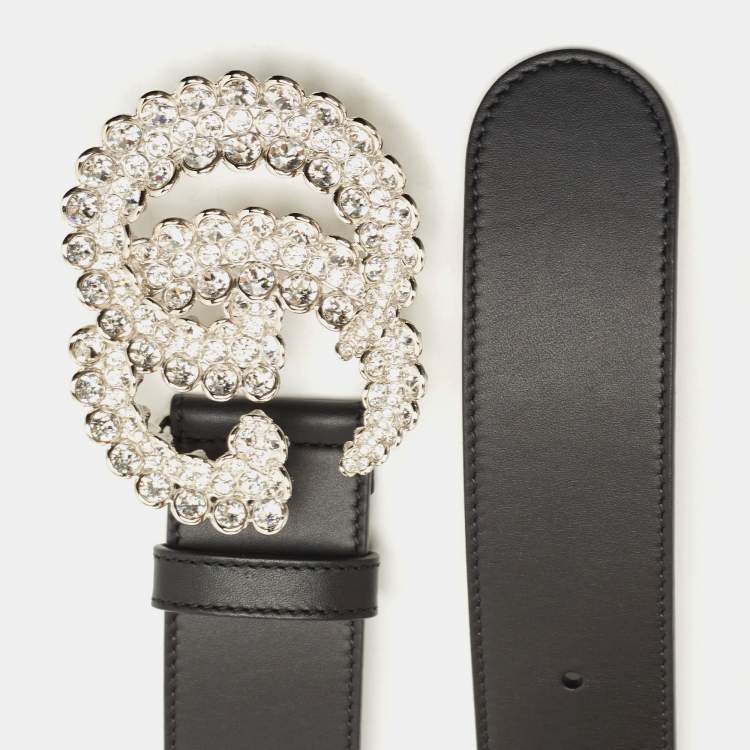 Gucci double best sale g crystal belt