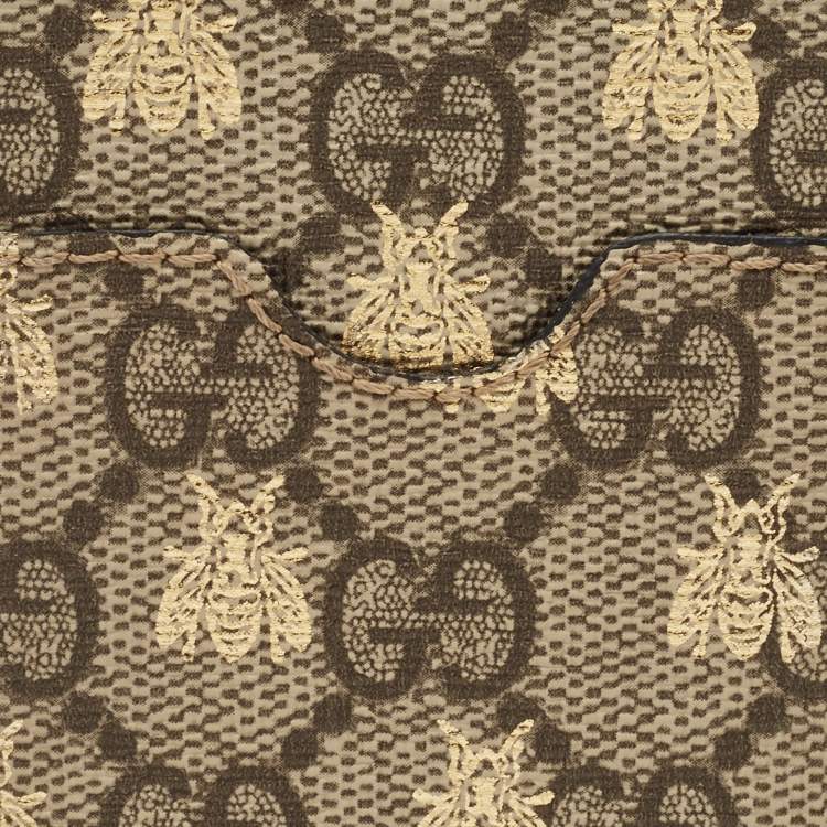 Pre Owned Gucci Beige GG Supreme Canvas Bee iPhone 7 Plus/8 Case