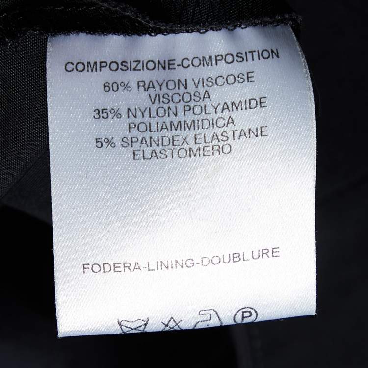 Pre Owned Gucci Dark Grey Crepe Boot Cut Pants M
