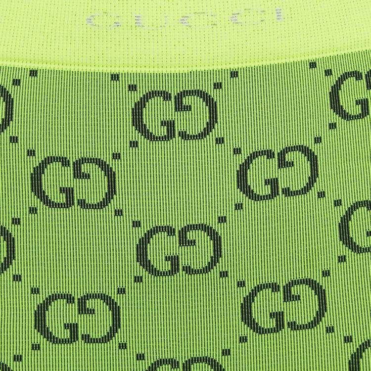 Pre Owned Gucci GG Stretch Rib Knit Jacquard Leggings S