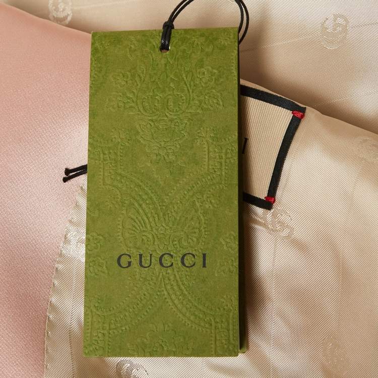 مملوكة مسبقًا Gucci Pink Satin Silk Double-Breasted Blazer L