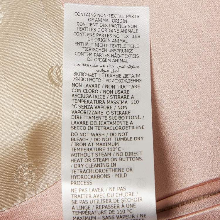 مملوكة مسبقًا Gucci Pink Satin Silk Double-Breasted Blazer L