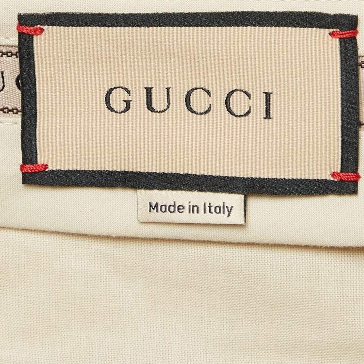 Pre Owned Gucci Pink Satin Pleated Straight Trousers M