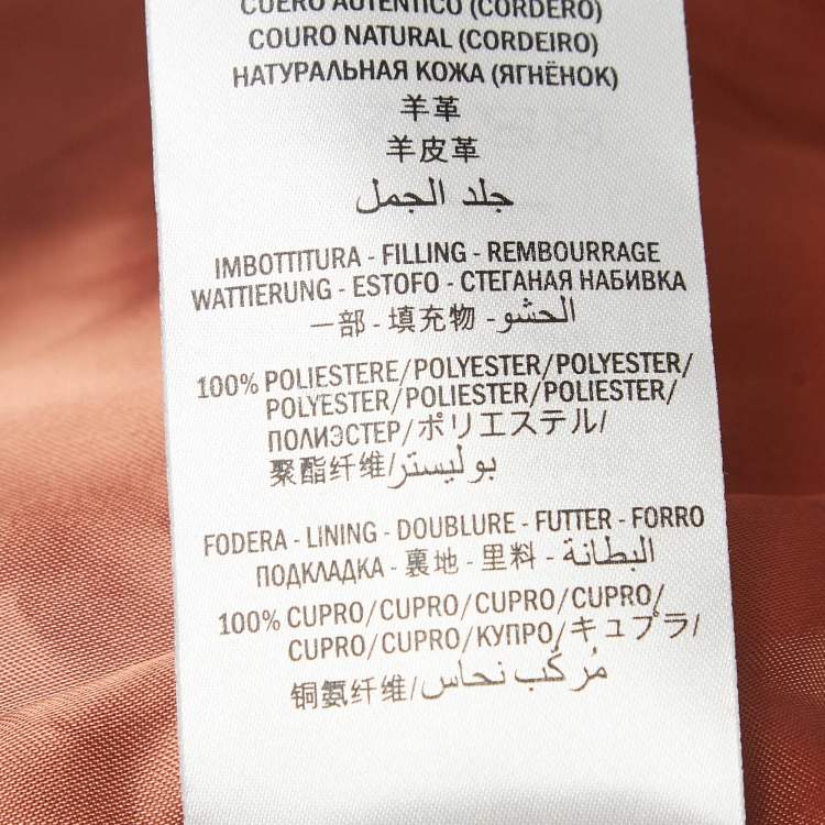 Pre Owned Gucci Black Pearl Logo Embellished Leather Biker Jacket M