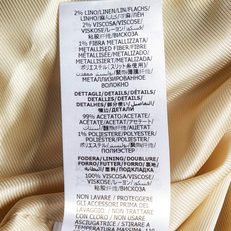 Pre Owned Gucci Beige/Black G Check Tweed Jacket M