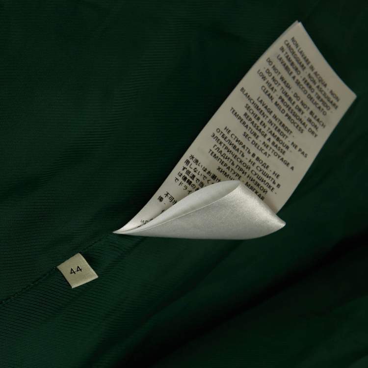Pre Owned Gucci Dark Amarant Bee Stars Velvet Martingale Coat M
