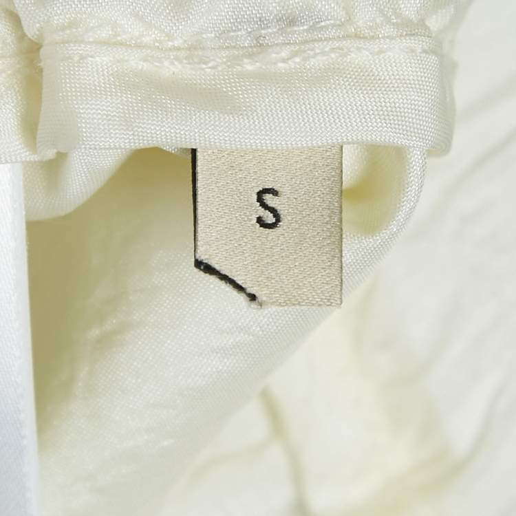 Pre Owned Gucci White Nylon Web Drawstring Waist Shorts S