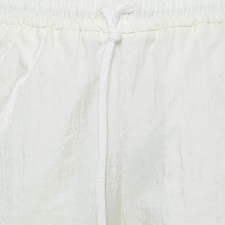 Pre Owned Gucci White Nylon Web Drawstring Waist Shorts S