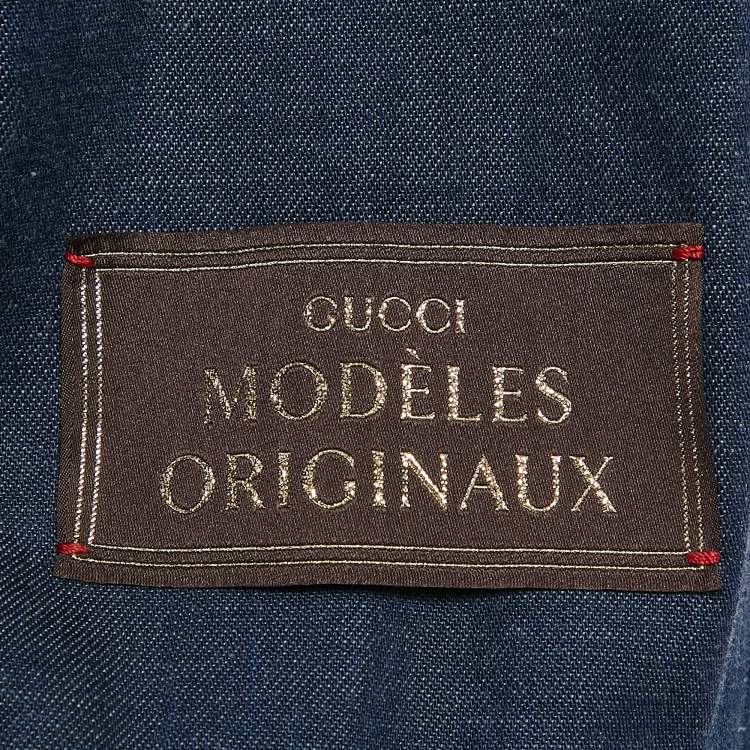 مملوكة مسبقًا Gucci Blue Denim Culottes Pants XS Waist 25"