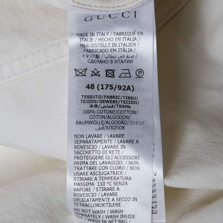 Pre Owned Gucci White Denim Jacket and Jeans Set L Waist 34"