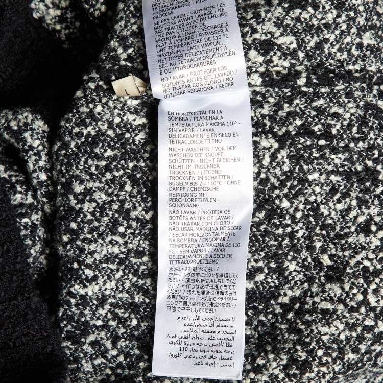 Pre Owned Gucci Black GG Jacquard Knit Button Front Cardigan L