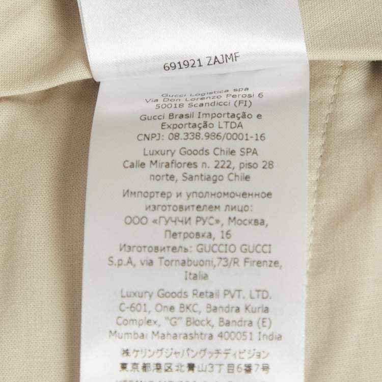 Pre Owned Gucci Pink Satin Straight Leg Trousers L