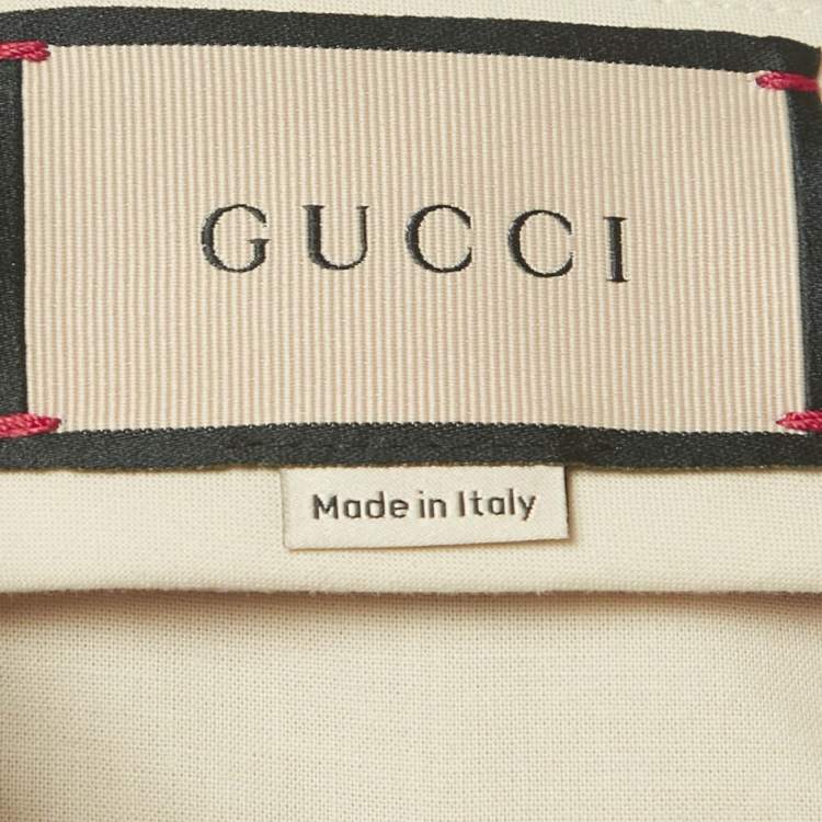 Pre Owned Gucci Pink Satin Straight Leg Trousers L