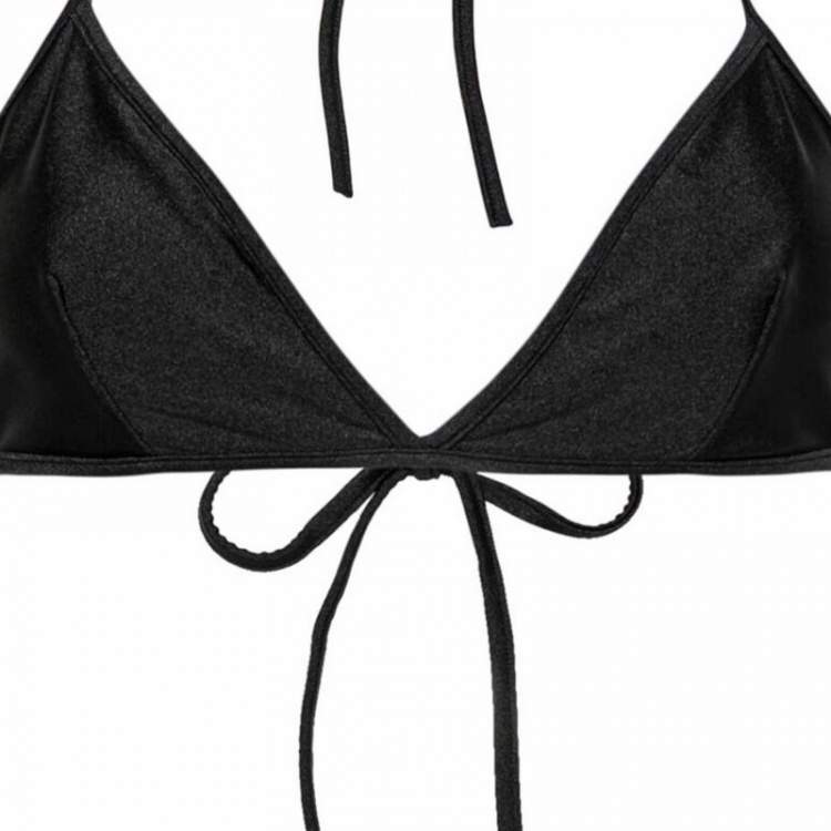 Pre Owned Gucci Black Jersey GG Detail Swim Set L