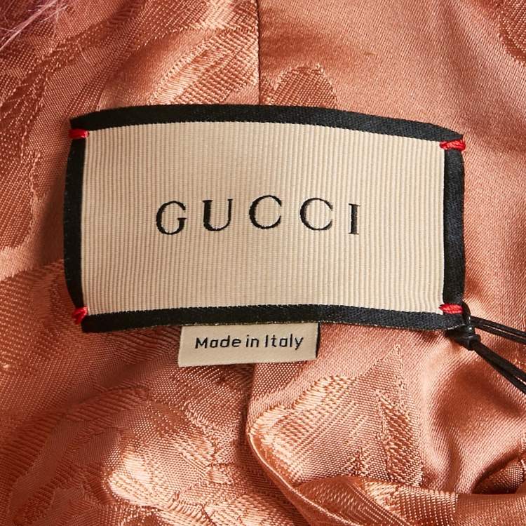 Pre Owned Gucci Pink Faux Fur Sleeveless Jacket S