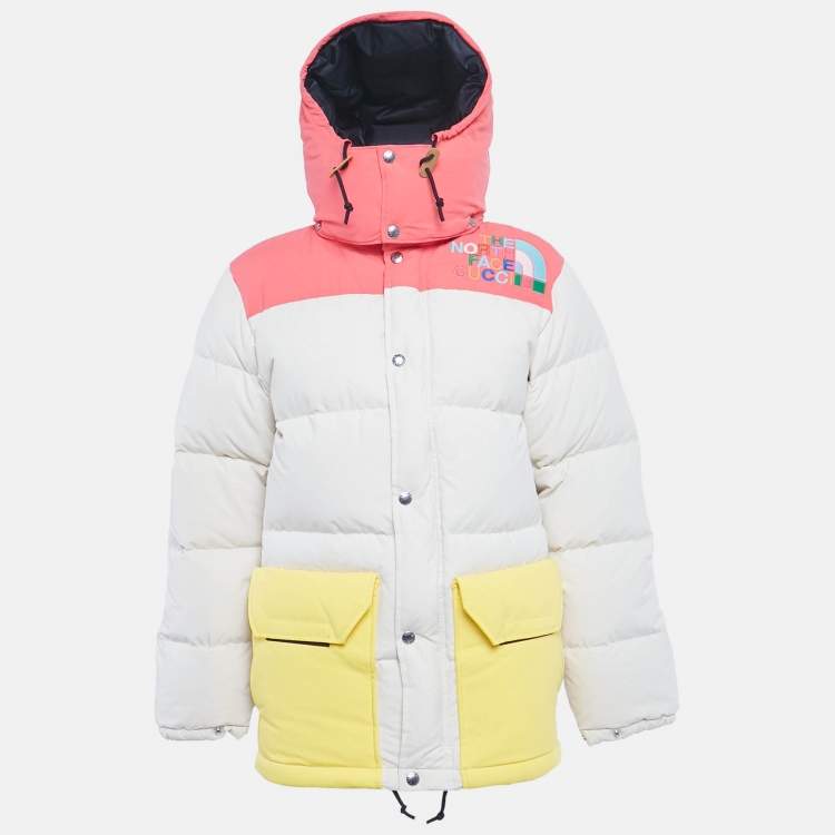 Pre Owned Gucci x The North Face Multicolor Nylon Puffer Down Jacket XS