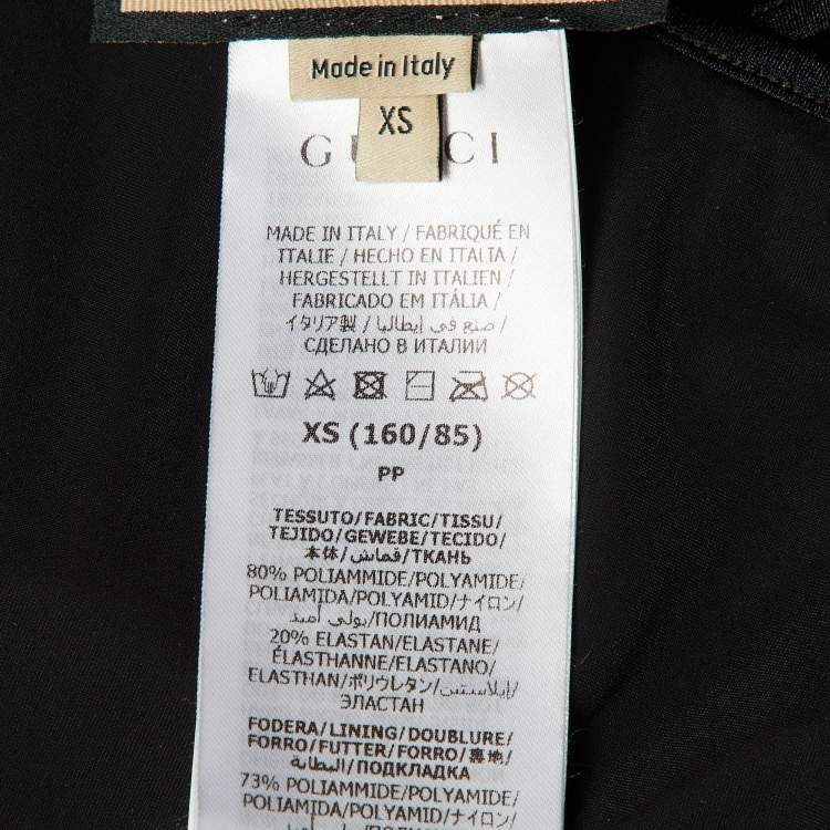 Pre Owned Gucci Black Pikarar Kawaii Jersey Bikini XS