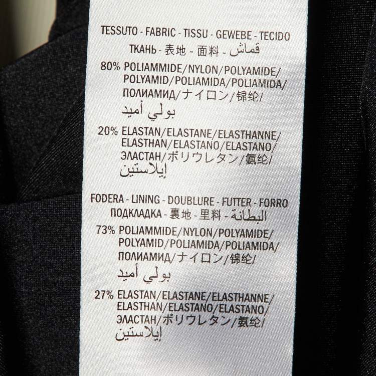 Pre Owned Gucci Black Logo Print Jersey Swimsuit XXS