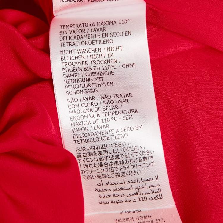 Pre Owned Gucci Pink Textured Crepe Mini Dress L