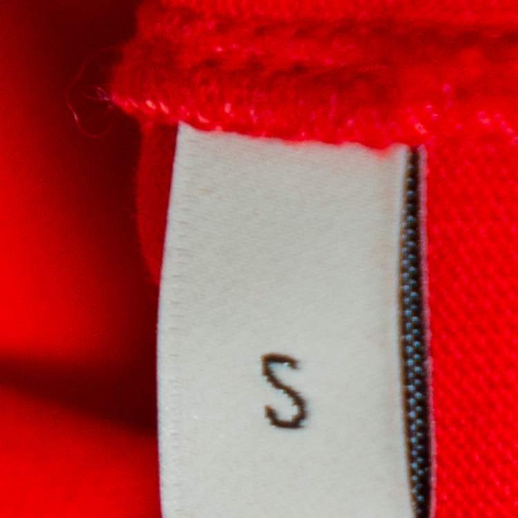 مملوكة مسبقًا Gucci Red Logo Printed Cotton Tank Top S