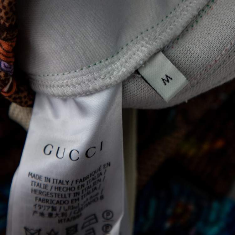 Pre Owned Gucci Multicolored GG Supreme Flora Printed Jersey Joggers M