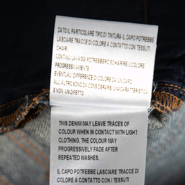 Pre Owned Gucci Navy Blue Denim Horsebit Detail Shorts M
